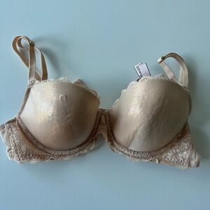 Victoria's Secret Shimmering Gold Lace Bra